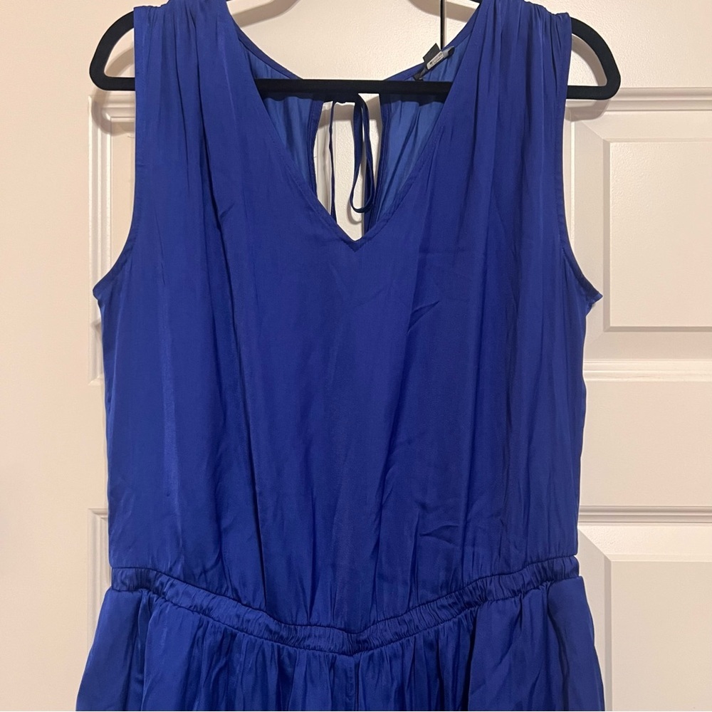 LOFT Blue V-Neck Romper - Picture 4 of 9